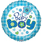 Baby Boy Flower Balloon - 46cm