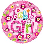 Baby Girl Flowers Balloon