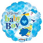 Baby Boy Stork Balloon