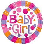 Baby Girl Stripes Balloon