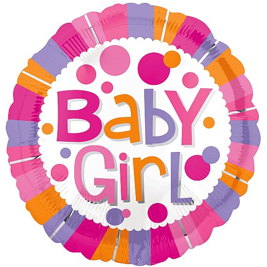 Baby Girl Stripes Balloon