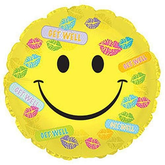 Get Well Smiley Balloon