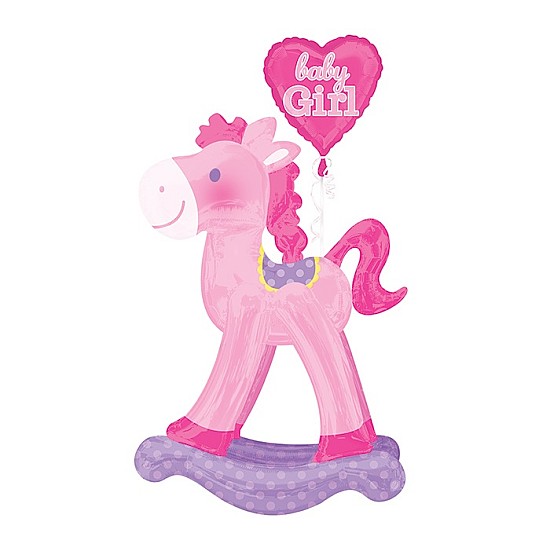 Pink Rocking Horse Airwalker Balloon