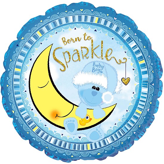 18-inches-Born-To-Sparkle-Baby-Baby-Boy-Foil-balloon-online-gifts-shop-delivery-amman-jordan