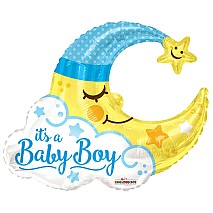 Baby boy moon shape balloon - 91cm