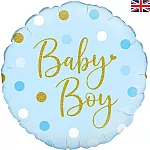 Sparkling Baby Boy Dots Balloon