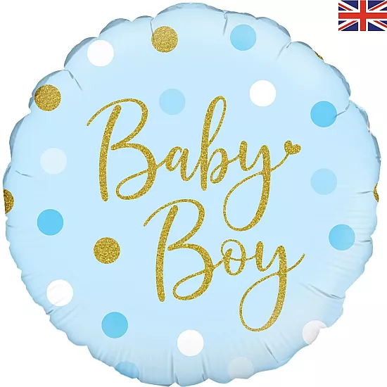 Sparkling Baby Boy Dots Balloon