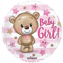 Baby Girl Bear Balloon