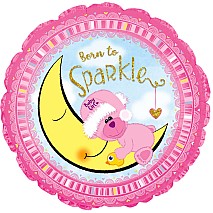 Born To Sparkle Baby Girl Balloon