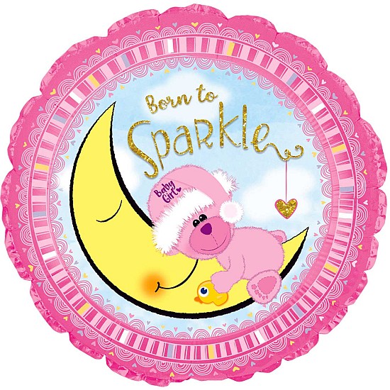 18-inches-Born-To-Sparkle-Baby-Baby-girl-Foil-balloon-online-gifts-shop-delivery-amman-jordan