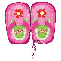 Baby Girl Pink Shoes Balloon - 56 cm