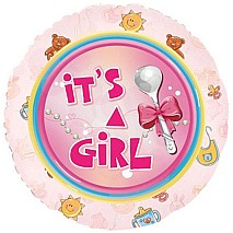 Its a girl Rattle toy balloon
