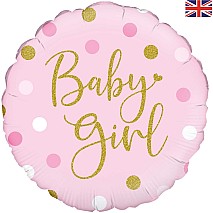 Sparkling Baby Girl Dots Balloon