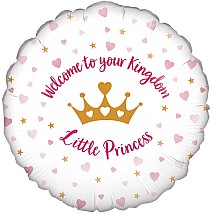 Welcome Little Princess Hearts balloon