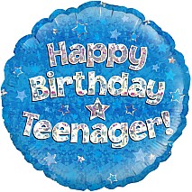 Happy Birthday Teenager Blue Balloon