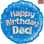 Happy Birthday Dad Blue Balloon