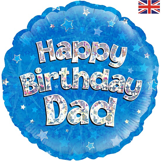 Happy Birthday Dad Blue Balloon