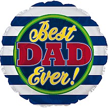 Best Dad Stripes Balloon