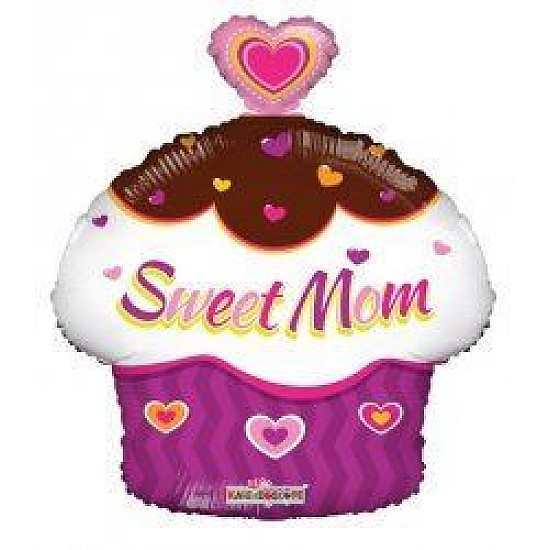 18-Inch-Sweet-Mom-Cupcake-Shape-Balloon-mom-gifts-online-delivery-amman-jordan