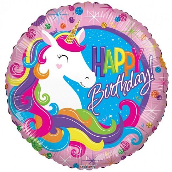 Birthday Classic Unicorn Balloon