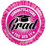 Congratulations Grad Pink Balloon