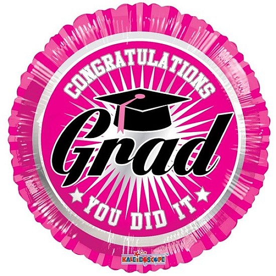 Congratulations Grad Pink Balloon