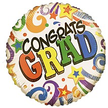 Colorful Congrats Grad Balloon