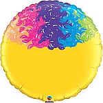 Smiley Face With hair Balloon - Jumbo size