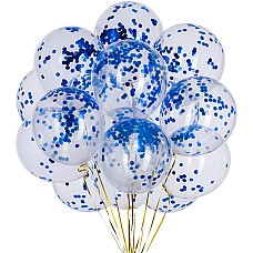 Blue confetti Balloons- 12