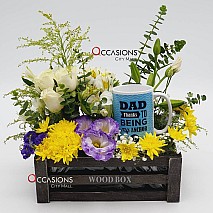 Dad - My Anchor Flower Arrangement With Mug