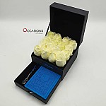 Quran & Rosary in Roses Drawer Box - Blue