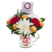 Best Teacher Ever Flowers Mug