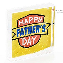 Happy Father's Day - Glitter Frame3 (10.5x10.5cm)