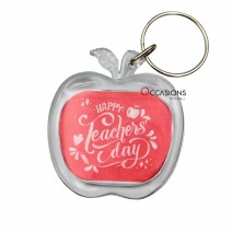 Red Happy Teachers Day Keychain