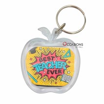 Best Teacher Ever Burst Keychain