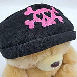 Skull Cap Teddy Bear -  8 inch 