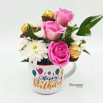 Happy Birthday Flowers & Ferrero