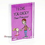 I Love You Daddy - Glitter Frame (Small) (9.5x6cm)