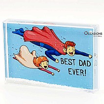 Best Dad Ever (from daughter) - Glitter Frame (15.5x10.5cm)