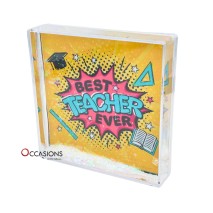 Best Teacher Ever Comic Frame (10.5×10.5 cm)