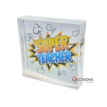 Super Teacher Burst Frame (10.5×10.5 cm)