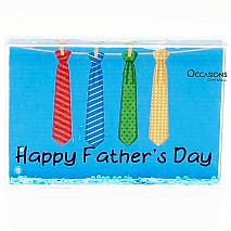 Happy Father's Day Tie - Glitter Frame (15.5 x 10.5 cm)