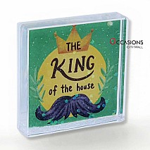 The King of the House - Glitter Frame (10.5 x 10.5 cm)