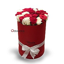 red and white roses