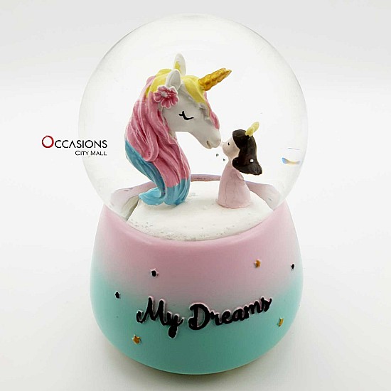 Stars Unicorn Snow Globe